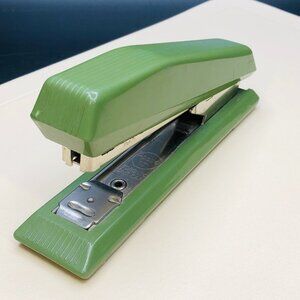 Vintage Avocado Green Stapler: ISABERGS VERKSTADS Apsco 17, MCM Office Accessory
